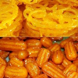 زولبیا و بامیه تازه در ماه رمضان در شیرینی سرای عبدالرضا